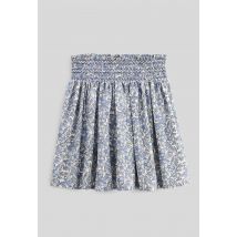 Jupe à smocks imprimée - Beige clair - 6 ans - Enfant - Monoprix