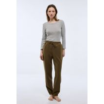 Jogging en molleton fluide - Vert foncé - S - Femme - Monoprix