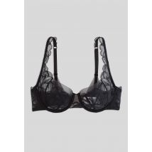 Soutien-gorge corbeille balconnet elise en dentelle - Noir - 95B - Femme - Monoprix Premium