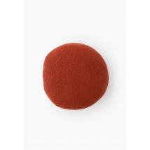 Monoprix Maison - Coussin rond, d40cm, coton gratté - Orange foncé - Unique