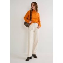 Jean boyfriend - Beige Ecru - 34 - Femme - Monoprix