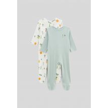 Bout'chou - Lot de deux dors-bien en jersey imprimé - Vert clair - 6 mois - Bébé