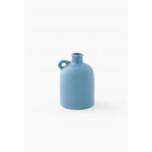 Vase soliflore poignée, 11xh16cm, en céramique - Bleu - Unique - Monoprix