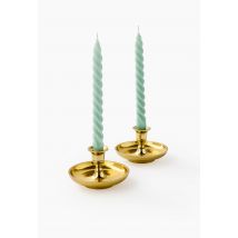 Lot de 2 bougies torsadées - Vert - Unique - Monoprix
