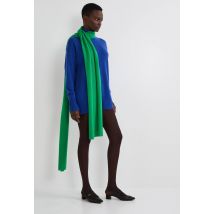 Pull col roulé oversize en cachemire, certifié oekotex - Bleu - S - Femme - Monoprix Createurs