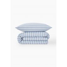 Monoprix Maison - Lot linge de lit imprimé, 140x200cm et 63x63cm, 100% coton bio gots - Bleu - Unique - Enfant