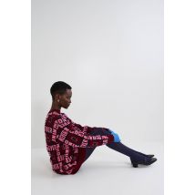 Pull oversize en jacquard avec message contenant de la laine, certifié oekotex - Multicolore - S - Femme - Monoprix Createurs