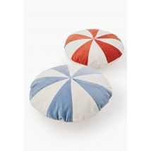 Monoprix Maison - Coussin rond velours, 30cm de diamètre - Orange foncé - Unique