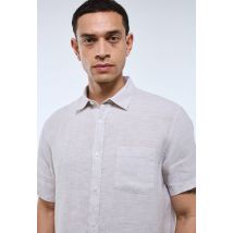 Chemise manches courtes en lin - Beige clair - S - Homme - Monoprix Premium