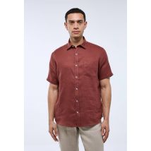 Chemise manches courtes en lin - Brun - L - Homme - Monoprix Premium