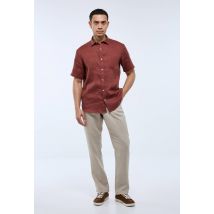 Pantalon boutonné en lin - Beige clair - 44 - Homme - Monoprix Premium