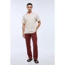 Pantalon boutonné en lin - Brun - 38 - Homme - Monoprix Premium