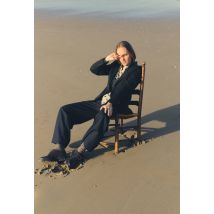 Pantalon droit taille haute - Noir - 40 - Femme - Monoprix