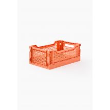 Marque Nationale - Caisse de rangement pliable, 24x17x11cm, en plastique recyclé - Orange foncé - S