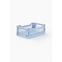Marque Nationale - Caisse de rangement pliable, 24x17x11cm, en plastique recyclé - Bleu clair - S