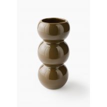 Vase boules, 11x25cm, en céramique - Vert foncé - Unique - Monoprix
