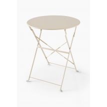 Table ronde, d60xh70,5cm, en métal - Beige - Unique - Monoprix