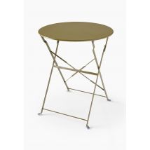 Table ronde, d60xh70,5cm, en métal - Vert foncé - Unique - Monoprix