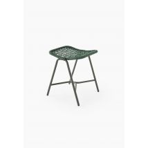 Tabouret de jardin, 73.5x51xh80 cm, en corde polyester et métal - Vert foncé - Unique - Monoprix