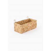 Jardinière à suspendre 42x20xh16cm, en jacinthe d'eau - Beige clair - Unique - Monoprix