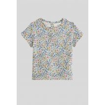 Bout'chou - T-shirt manches courtes imprimé en coton bio gots - Beige clair - 24 mois - Bébé