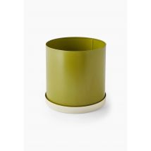 Pot rond bicolore, 22x20cm taille m, en métal - Vert clair - Unique - Monoprix