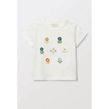 Bout'chou - T-shirt manches courtes brodé en coton bio gots - Beige Ecru - 24 mois - Bébé