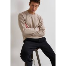 Pull col rond en coton bio gots - Beige clair - S - Homme - Monoprix