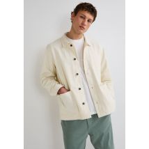 Veste en coton bio gots - Beige Ecru - M - Homme - Monoprix