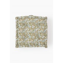 Coussin de sol imprimé, 50x50x10cm, 100% coton - Vert foncé - Unique - Monoprix