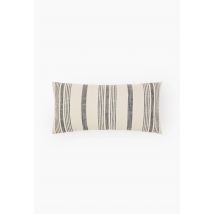 Coussin rectangulaire fines rayures, 35x70cm, 100% polyester - Noir - Unique - Monoprix
