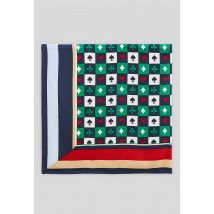 Carré imprimé, matière recyclée - Vert - Unique - Femme - Monoprix