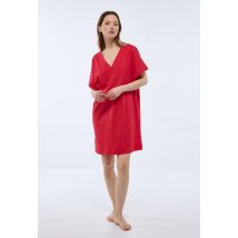 Robe de plage en coton bio gots - Rouge - S - Femme - Monoprix