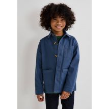 Veste worker uni en coton - Bleu foncé - 4 ans - Enfant - Monoprix