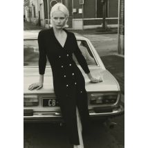 Robe boutonnée col chemise - Noir - L - Femme - Monoprix