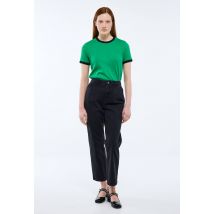 T-shirt à manches courtes en coton bio - Vert - M - Femme - Monoprix