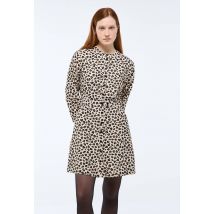 Robe courte imprimée - Beige clair - 38 - Femme - Monoprix