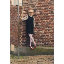 Robe courte sans manches unie en coton bio gots - Noir - M - Femme - Monoprix