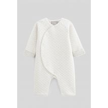 Bout'chou - Combinaison longue matelassée en coton bio - Beige Ecru - 0 mois - Bébé