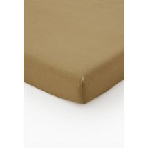 Drap housse uni, 160x200 cm, 100% coton bio gots - Vert - 160x200 cm - Monoprix