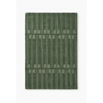 Tapis tufté, 120x180cm, 100% laine - Vert foncé - 120x180 cm - Monoprix