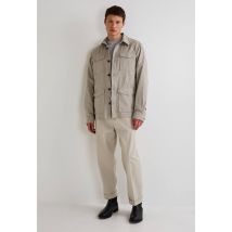 Veste en coton lin - Beige clair - M - Homme - Monoprix