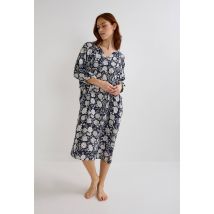 Chemise de nuit ample à manches courtes - Bleu foncé - S - Femme - Monoprix