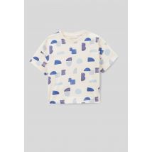 Bout'chou - T-shirt manches courtes imprimé en coton bio gots - Beige clair - 18 mois - Bébé