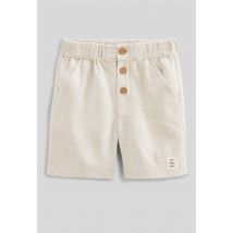 Short uni contenant du lin - collection cérémonie - Beige clair - 18 mois - Bébé - Monoprix Premium