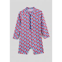 Bout'chou - Maillot de bain combinaison manches longues imprimé - Beige Ecru - 12 mois - Bébé