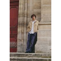 Blouson col montant - Beige - S - Homme - Monoprix