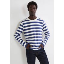 Marinière en coton gots - Bleu foncé - L - Homme - Monoprix