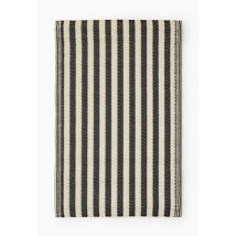 Tapis fines rayures, 60x90cm, 100% polypropylène 400 gsm - Noir - 60x90 cm - Monoprix