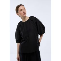 Top manches courtes uni - Noir - M - Femme - Monoprix